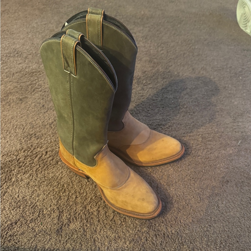 Vintage Men's Chippewa Two-Tone Leather Boots